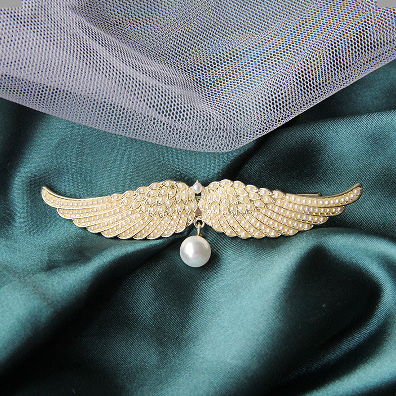 Full Diamond Delicate Hairpin Angel Wings