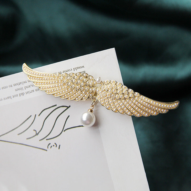 Full Diamond Delicate Hairpin Angel Wings