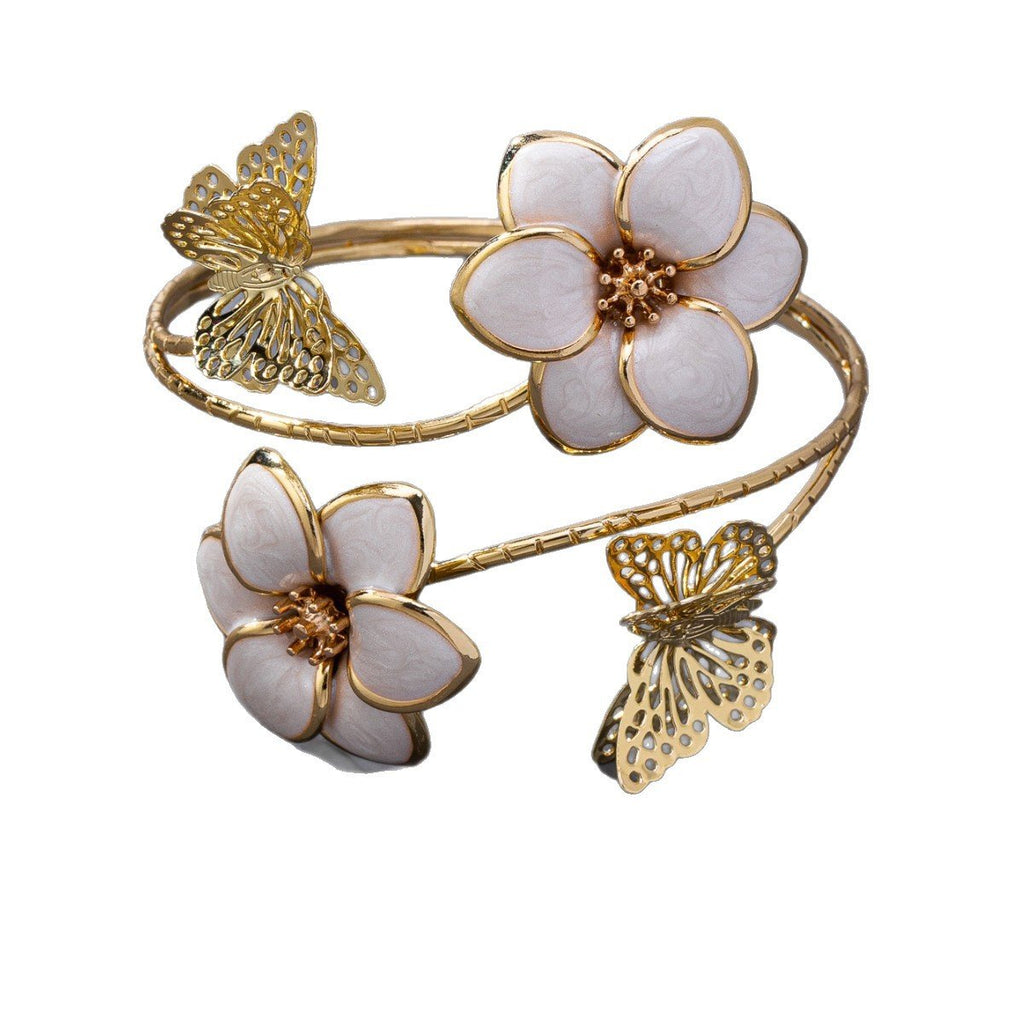 Flower Butterfly Women's Bangle | Haus of Portia