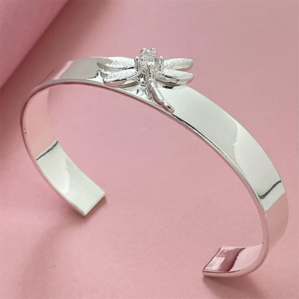 Silver Plated Dragonfly Bracelet | Haus of Portia