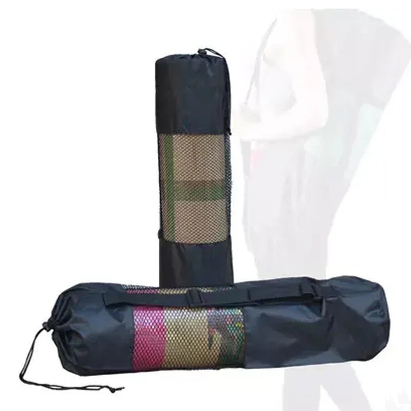 Elegant rolled picnic blanket with mesh storage, perfect for serene outdoor gatherings.