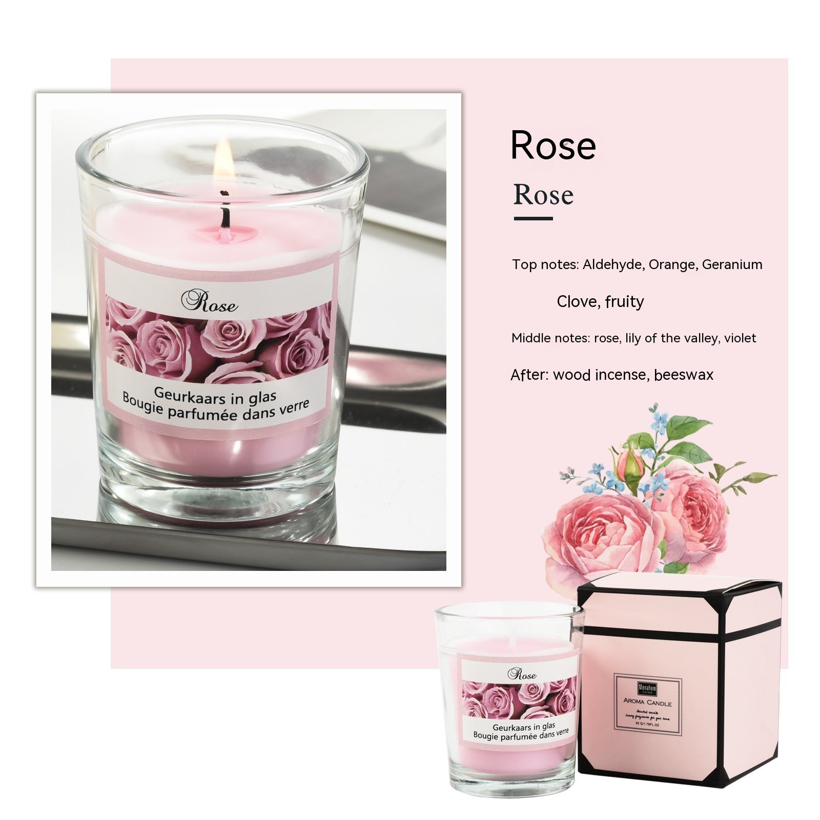 Plant Candles Aromatherapy Glass Romantic Fragrance Haus of Portia