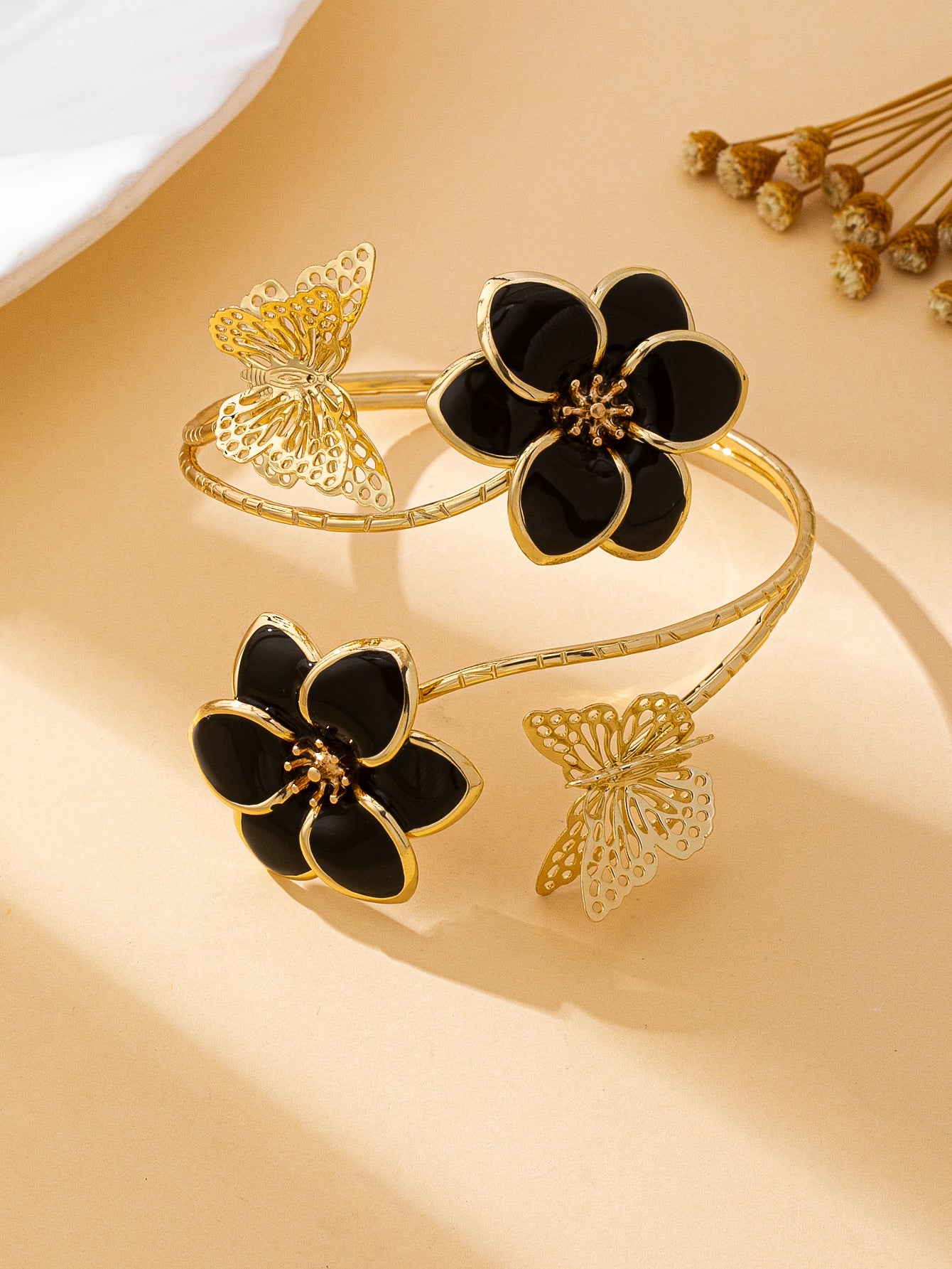 Flower Butterfly Women's Bangle | Haus of Portia