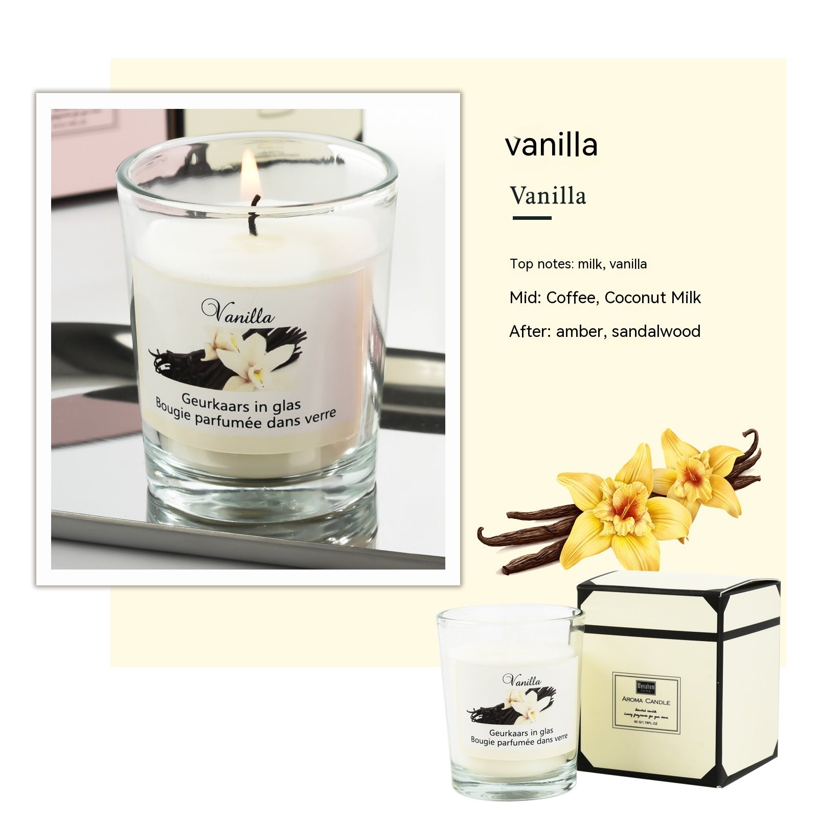 Plant Candles Aromatherapy Glass Romantic Fragrance Haus of Portia