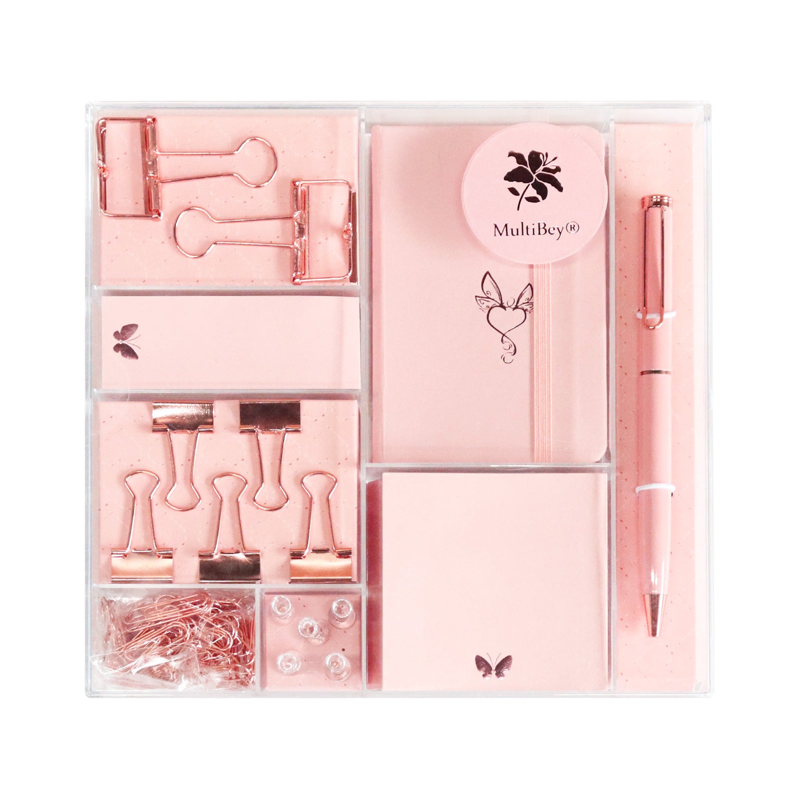Rose Gold Stationery Set Gift Box | Haus of Portia